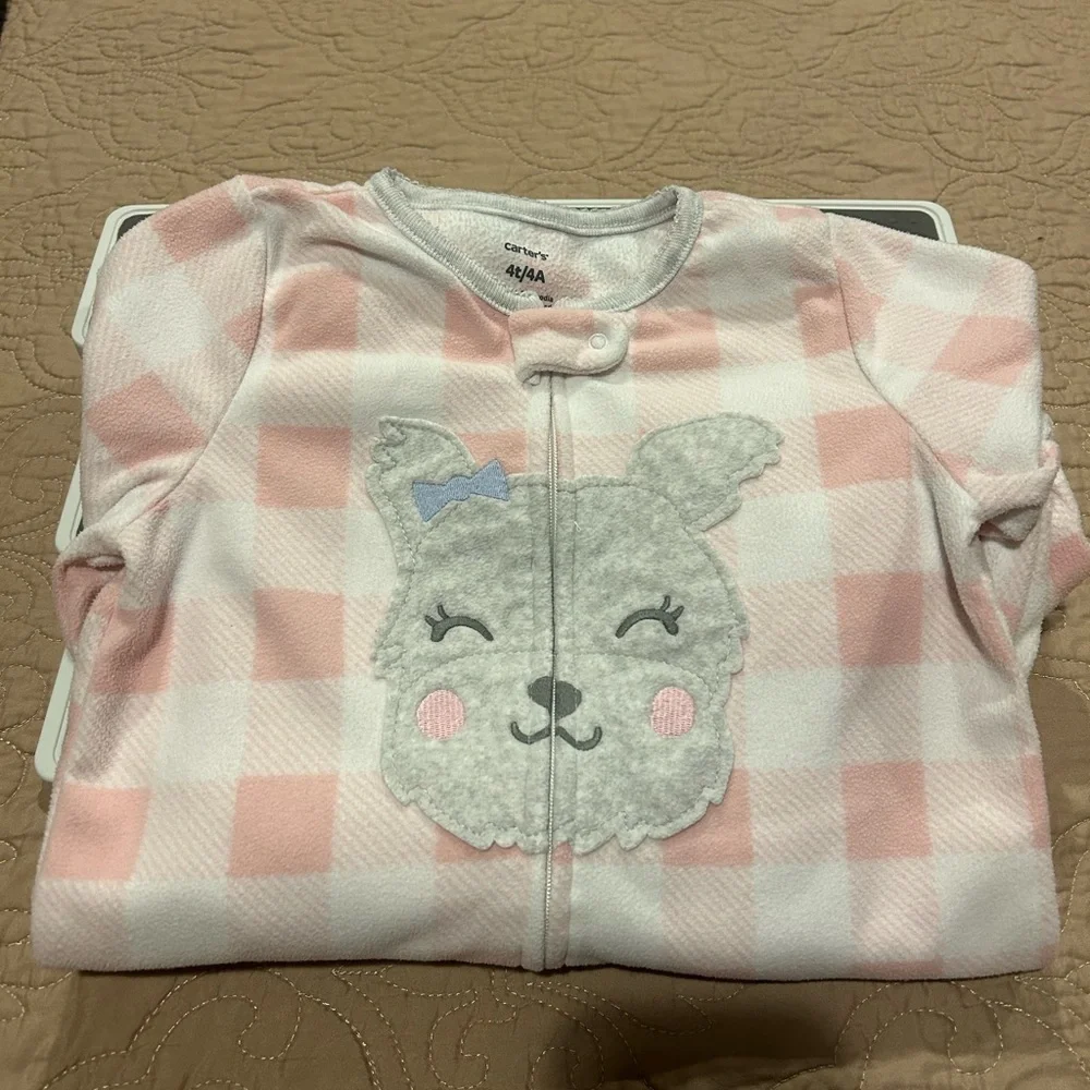 Lot of 2 Carter's Fleece Footie Pajamas